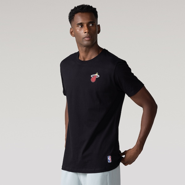 Camiseta NBA Masculina New Heat N1599 | Cor: PRETO | Tamanho: P