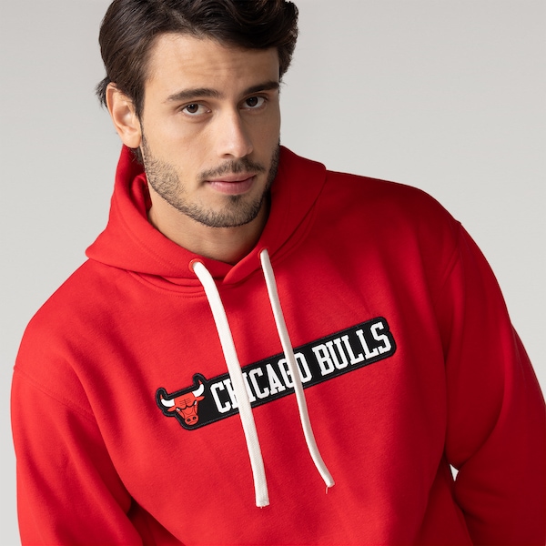 Blusão com Capuz NBA Chicago Bulls Wordmark - Masculino | Cor: VERMELHO | Tamanho: M