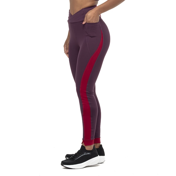 Vista 2 Calça Lauf Legging Orchid Feminina VINHO Lauf VINHO