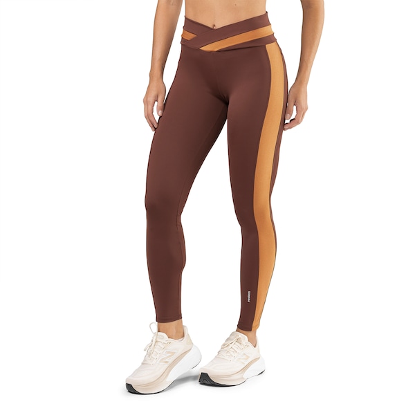Vista 2 Calça Legging Vestem Cós Transpas Feminina MARROM ESCURO Vestem MARROM ESCURO