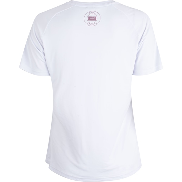 Vista 3 Camiseta Asics Emblema Tennis Feminina BRANCO ASICS BRANCO