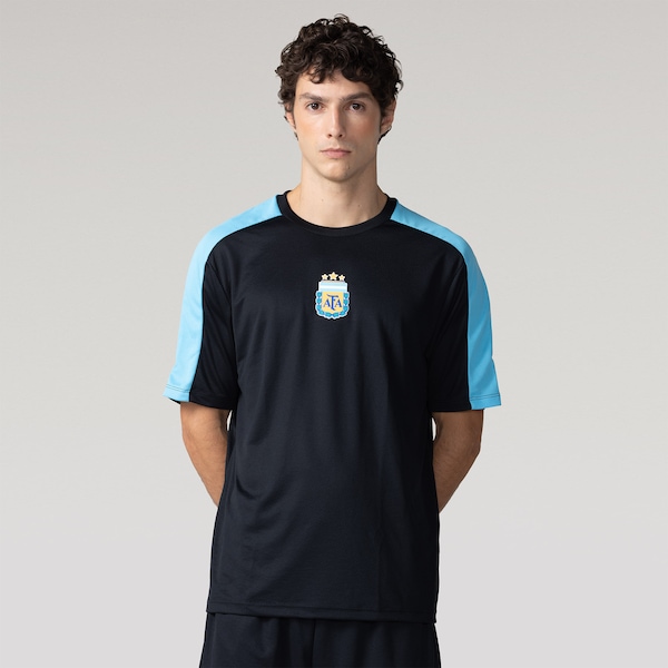Camiseta Seleção da Argentina Recorte Afa 26/27 Masculina | Cor: PRETO | Tamanho: M