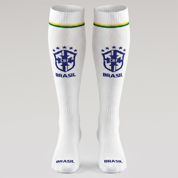 Meião da Seleção do Brasil CBF Infantil | Cor: BRANCO | Tamanho: único