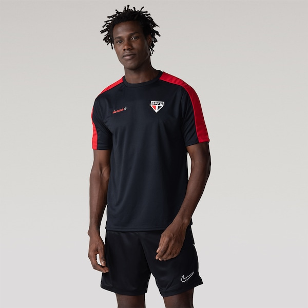 Camisa do São Paulo SPFC Recorte Masculina | Cor: PRETO | Tamanho: M