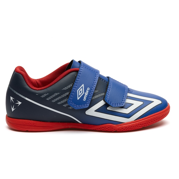 Vista 2 Chuteira Futsal Infantil Umbro Velocita AZUL/BRANCO Umbro AZUL/BRANCO