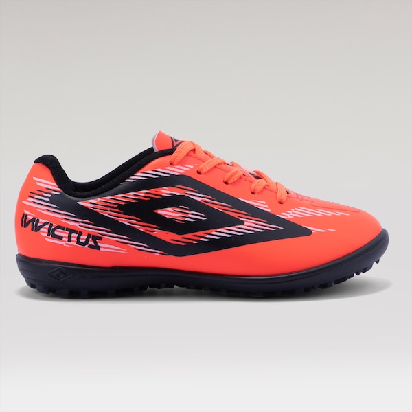 Chuteira Society Infantil Umbro Invictus Jr. | Cor: VERMELHO/PRETO | Tamanho: 33