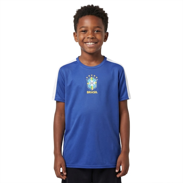 Camiseta da Seleção do Brasil Com Recorte CBF 26/27 Infantil