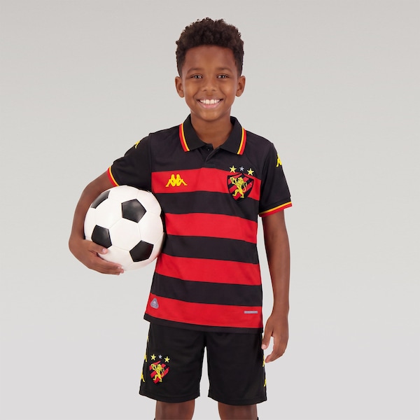 Camisa do Sport CIub do Recife I 26/27 Kappa Torcedor Infantil