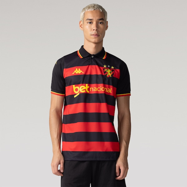 Camisa do Sport CIub do Recife I 26/27 Kappa Torcedor Masculina | Cor: PRETO/VERMELHO | Tamanho: GG