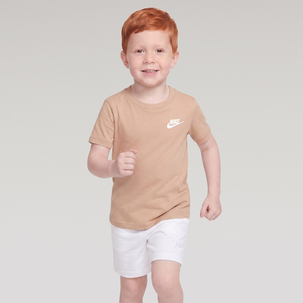 Camiseta Nike Sportswear Infantil | Cor: BEGE | Tamanho: 5