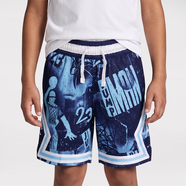 Bermuda Nike Jordan Michael Jordan All Over Print Sport Infantil | Cor: AZUL ESCURO | Tamanho: 6