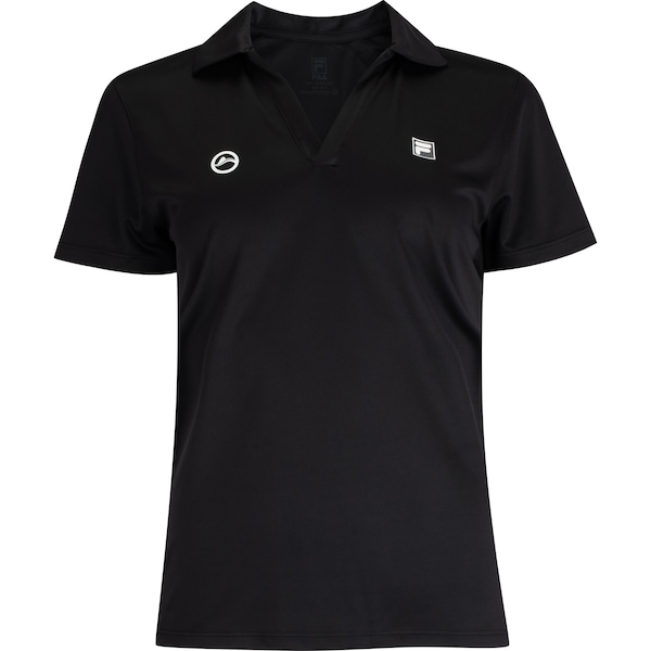 Vista 2 Camiseta Polo Box Tennis Basics RO 26 Fila Feminina PRETO/PRETO Fila PRETO/PRETO