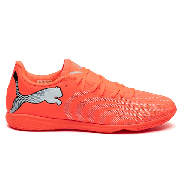 Vista 2 Chuteira Futsal Adulto PUMA Future 9 Play LARANJA/PRATA Puma LARANJA/PRATA