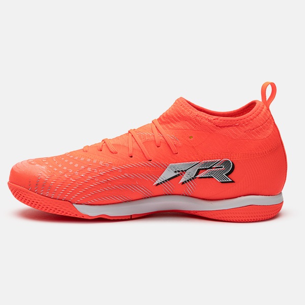 Vista 3 Chuteira Futsal Infantil PUMA Future 9 Match Mid LARANJA/PRATA Puma LARANJA/PRATA