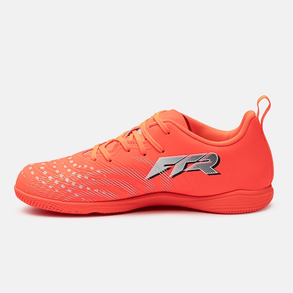 Vista 3 Chuteira Futsal Infantil PUMA Future 9 Play LARANJA/PRATA Puma LARANJA/PRATA