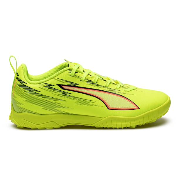 Vista 2 Chuteira Society Infantil PUMA Ultra 6 Play AMARELO/LARANJA Puma AMARELO/LARANJA