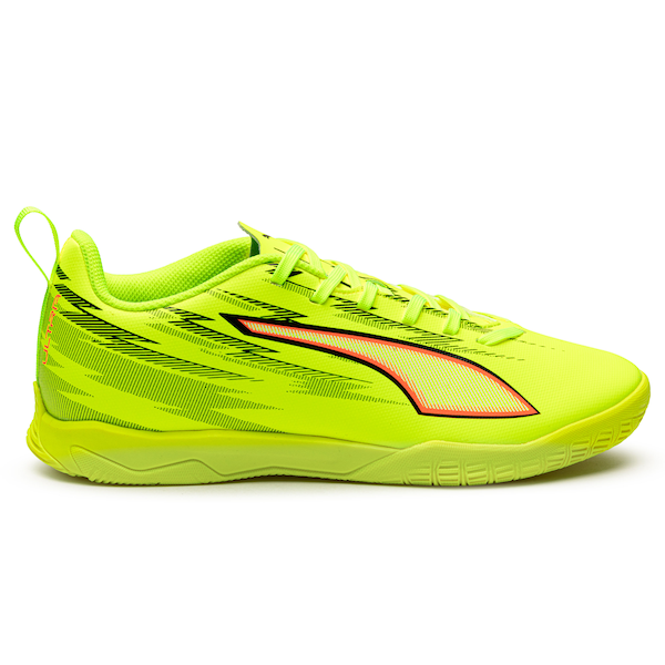 Vista 2 Chuteira Futsal Infantil PUMA Ultra 6 Play AMARELO/LARANJA Puma AMARELO/LARANJA