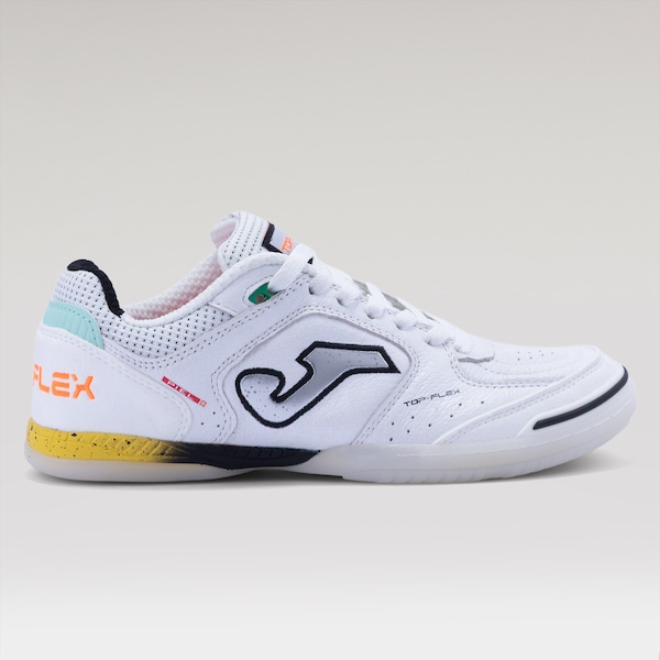 Chuteira Futsal Adulto Joma Top Flex | Cor: BRANCO | Tamanho: 39
