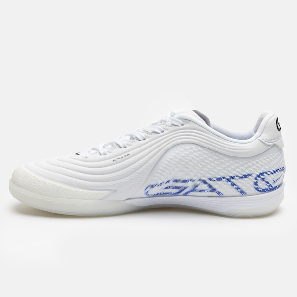Vista 3 Chuteira Futsal Adulto Nike Tiempo Reactgato BRANCO/AZUL Nike BRANCO/AZUL