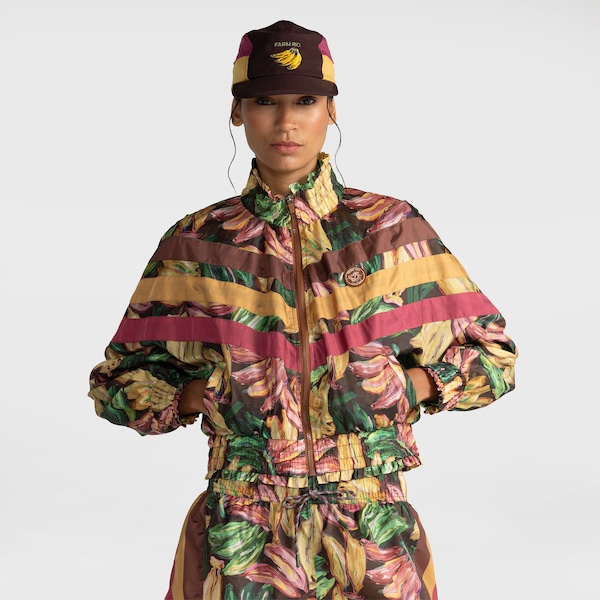 Jaqueta Farm Nylon Bananas Pintadas Feminina