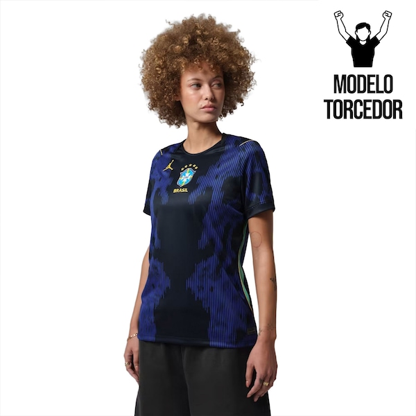Camisa Brasil Nike Jordan II 2026/27 Torcedora Pro Feminina