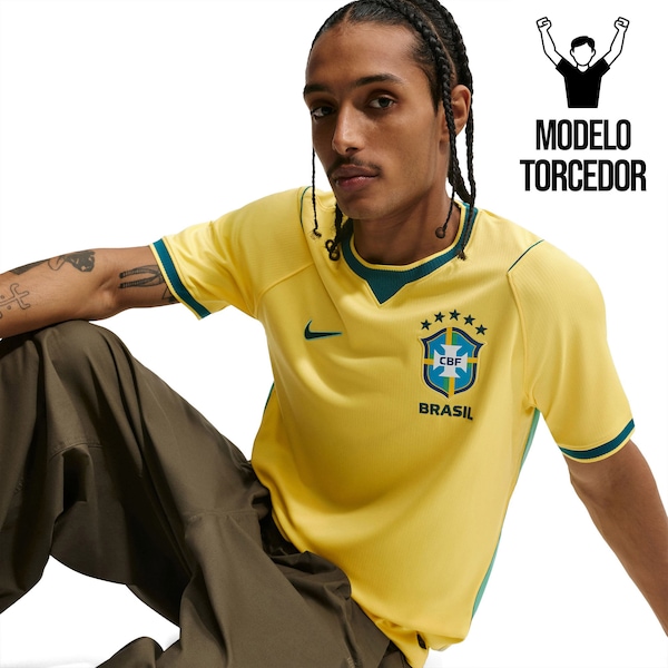Camisa Brasil Nike I 2026/27 Torcedor Pro Masculina