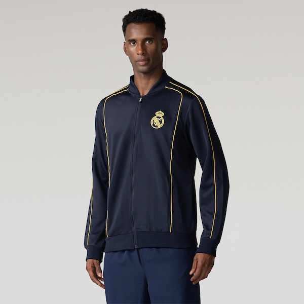 Jaqueta Real Madrid Scuba Balboa Masculina | Cor: AZUL ESCURO | Tamanho: P