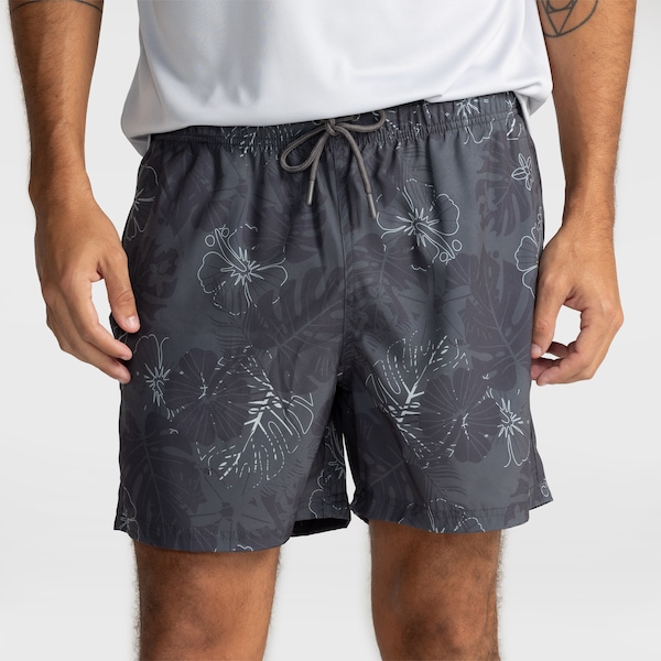 Bermuda de Banho Estampado Curto Oxer Masculina