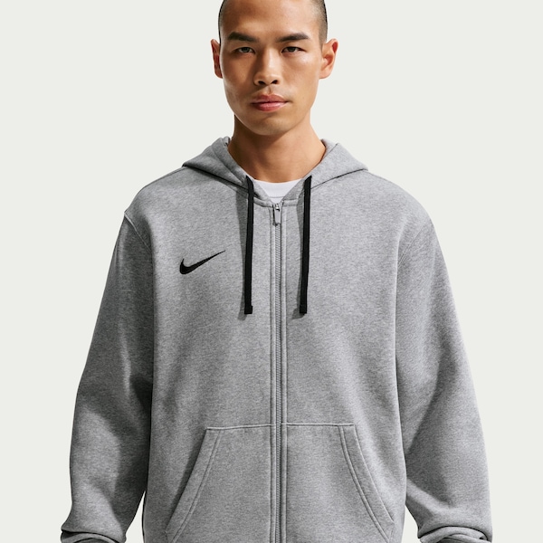 Jaqueta com Capuz Nike Park 26 Hoodie Masculina | Cor: CINZA/PRETO | Tamanho: G