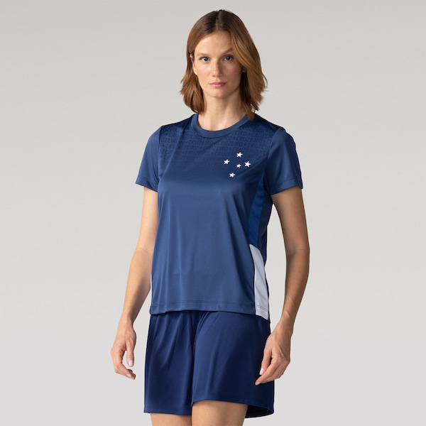 Camiseta do Cruzeiro Eco Feminina | Cor: AZUL ESCURO | Tamanho: P