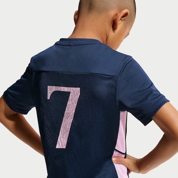 Vista 3 Camisa Nike Academy Vini Jr Infantil AZUL ESC/ROSA CLA Nike AZUL ESC/ROSA CLA