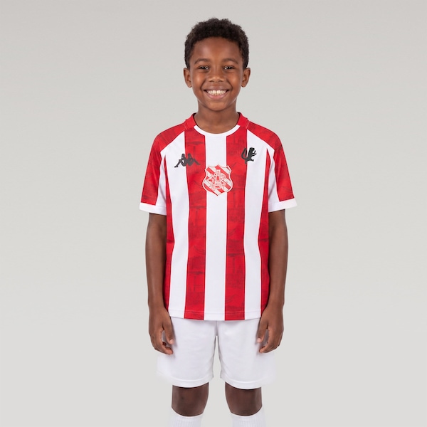 Camisa Kappa do Bangu I 26 Torcedor - Juvenil | Cor: BRANCO/VERMELHO | Tamanho: 14