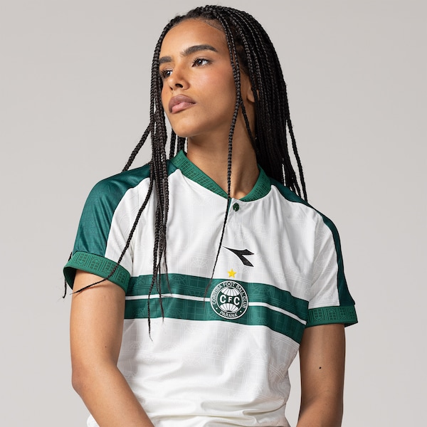 Camisa do Coritiba I 26/27 Diadora Torcedor Feminina | Cor: OFF WHITE | Tamanho: M