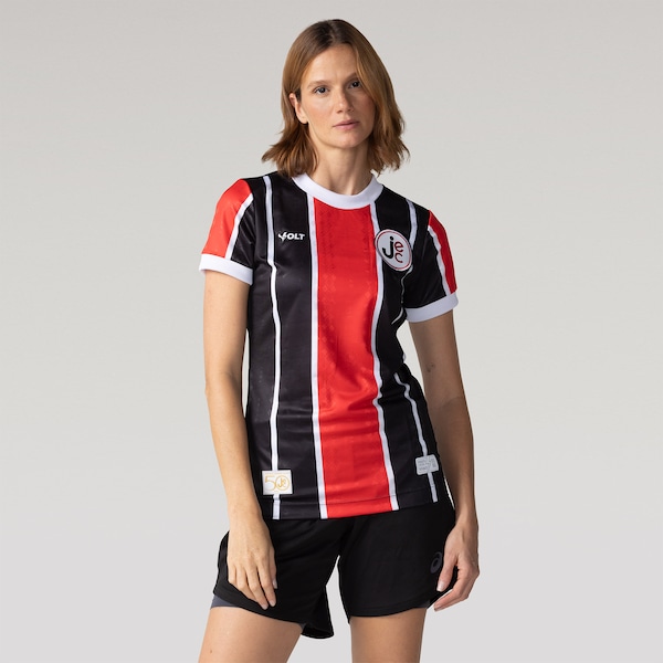 Camisa do Joinville I 2026/27 Volt Torcedor Feminina | Cor: PRETO/VERMELHO | Tamanho: P