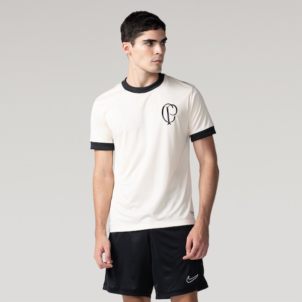 Camisa do Corinthians Logo CP Coimbra Masculina | Cor: OFF WHITE | Tamanho: M