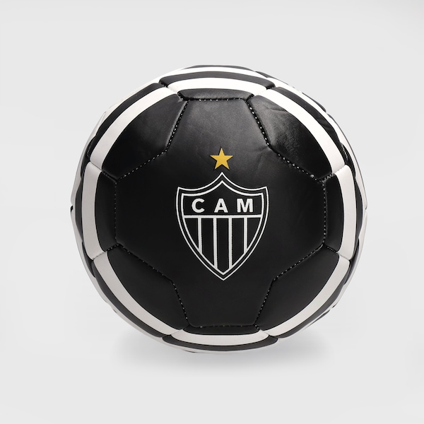 Minibola de Futebol do Atlético Mineiro Galo | Cor: PRETO | Tamanho: único