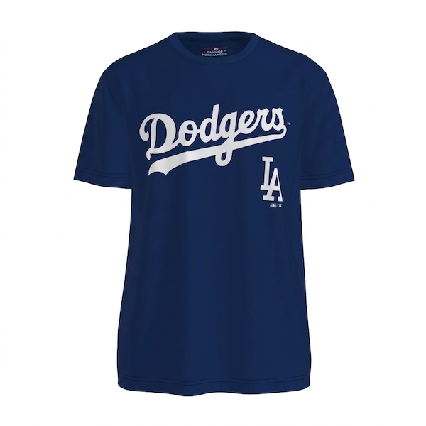 Camiseta Fanatics MLB Los Angeles Dodgers Wordmark Masculina | Cor: AZUL | Tamanho: G