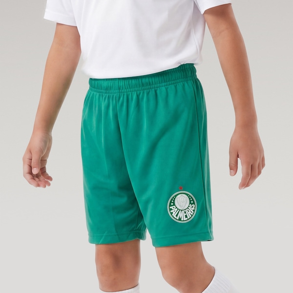 Calção do Palmeiras 1914 Betel Infantil | Cor: VERDE CLARO | Tamanho: 8