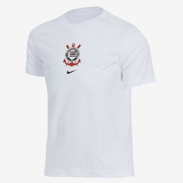 Camiseta do Corinthians Nike Crest Infantil | Cor: BRANCO | Tamanho: P