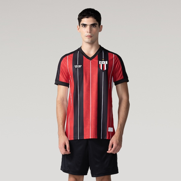 Camisa do Botafogo-SP II 2026 Volt Torcedor Masculina | Cor: PRETO/VERMELHO | Tamanho: G