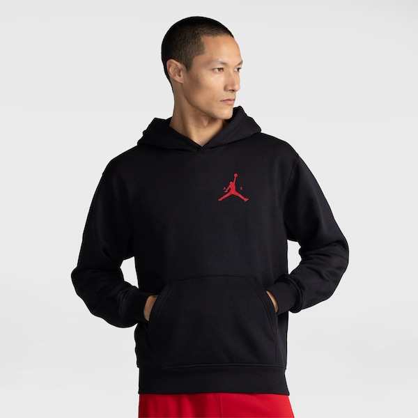 Blusão Jordan Jumpman Flc Po - Masculino | Cor: PRETO/VERMELHO | Tamanho: G