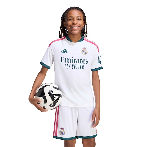 Camisa Real Madrid I 2026/27 adidas Infantil | Cor: BRANCO | Tamanho: 8