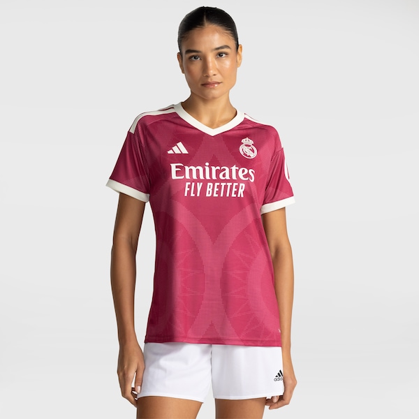 Camisa Real Madrid III 2026/27 adidas Feminina | Cor: VERMELHO/ROSA | Tamanho: P