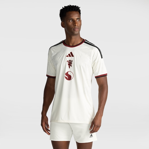 Camisa Manchester United III 2026/27 adidas Torcedor Masculina | Cor: BRANCO | Tamanho: P