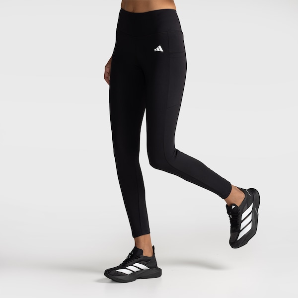 Calça Legging Adidas com Bolso Feminina | Cor: PRETO | Tamanho: GG