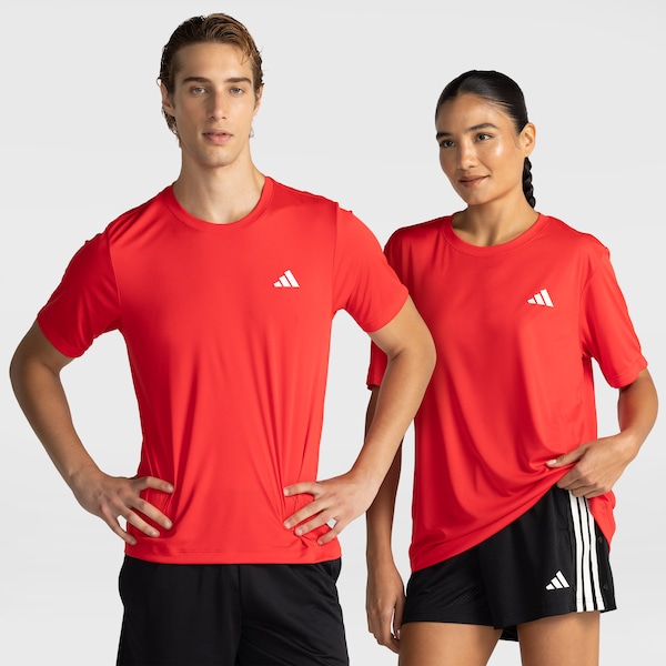Camiseta adidas Treino Unissex | Cor: VERMELHO | Tamanho: G