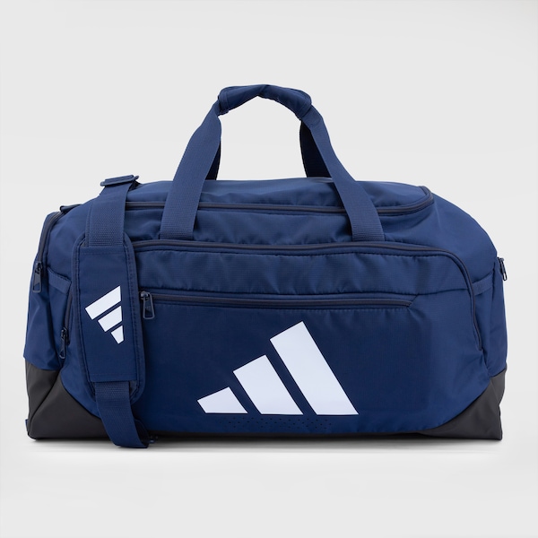 Mala adidas Duffel Treino Defender Média - Unissex | Cor: AZUL ESC/BRANCO | Tamanho: único