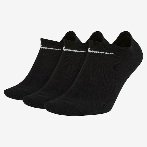 Meia Nike Everyday Unissex | Cor: PRETO/BRANCO | Tamanho: M