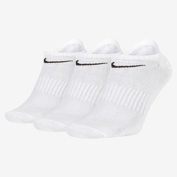 Meia Nike Everyday Unissex | Cor: BRANCO/PRETO | Tamanho: M