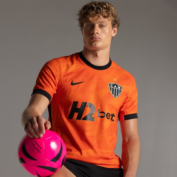 Camisa do Atlético-MG III 2026/27 Nike Jogador Masculina | Cor: LARANJA/PRETO | Tamanho: GG